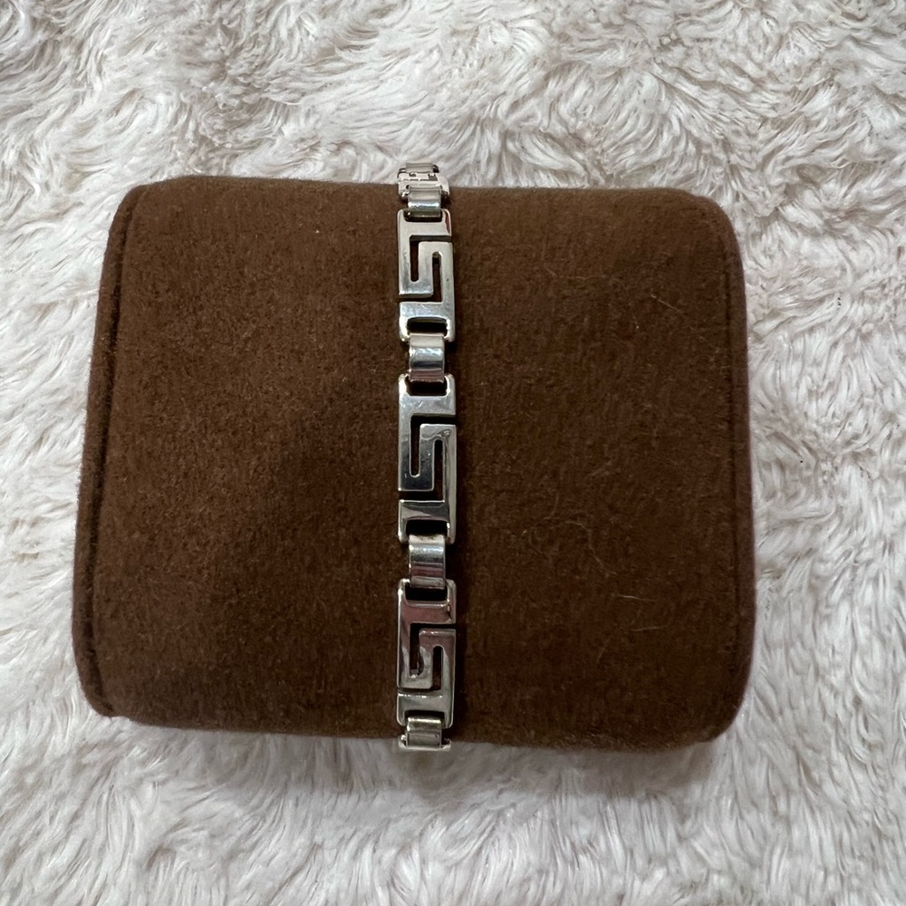 Silver Greek Key Bracelet